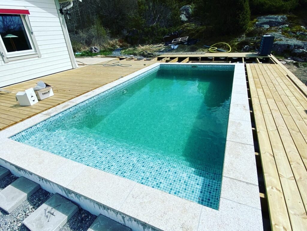 Basseng bygget over hele Norge